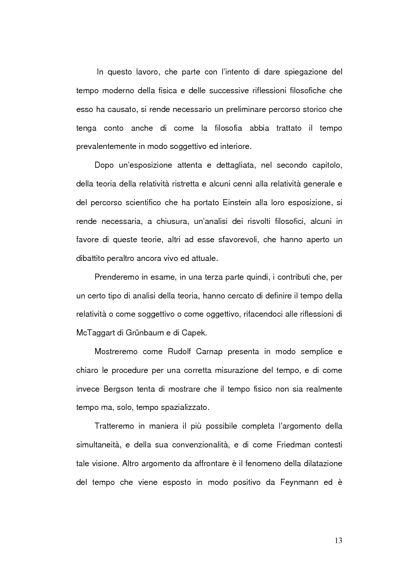 Anteprima della tesi: Il Concetto di tempo nella Teoria della Relatività di Einstein e le sue conseguenze filosofiche, Pagina 13