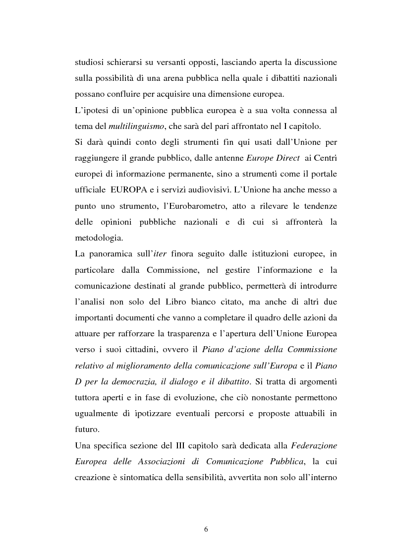 Anteprima della tesi: La comunicazione istituzionale dell'Unione Europea, Pagina 2