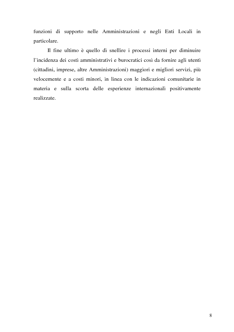 Anteprima della tesi: Analisi di impatto dell’efficientamento del Back Office sui costi delle Pubbliche Amministrazioni.Il caso delle Amministrazioni Comunali, Pagina 5