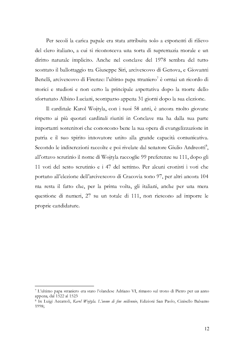 Anteprima della tesi: L'ultima battaglia di Giovanni Paolo II. Il Vaticano e i suoi rappresentanti nei giorni convulsi della guerra contro l'Iraq; le relazioni internazionali della Santa Sede negli articoli e negli editoriali dei maggiori giornali italiani, Pagina 9