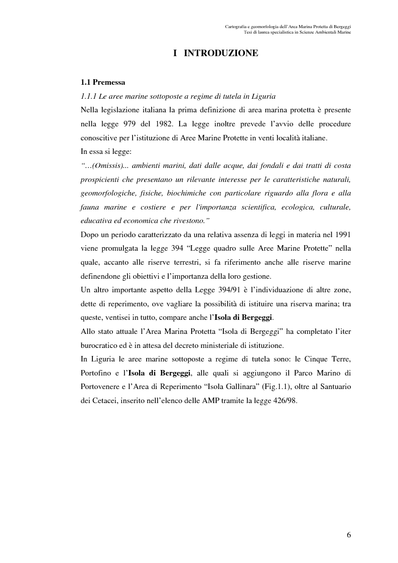 Anteprima della tesi: Cartografia e geomorfologia dei fondali dell’Area Marina Protetta di Bergeggi (SV)., Pagina 2