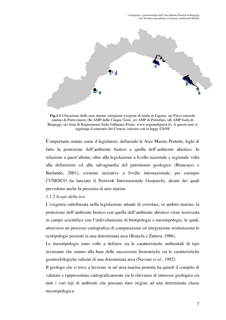 Anteprima della tesi: Cartografia e geomorfologia dei fondali dell’Area Marina Protetta di Bergeggi (SV)., Pagina 3