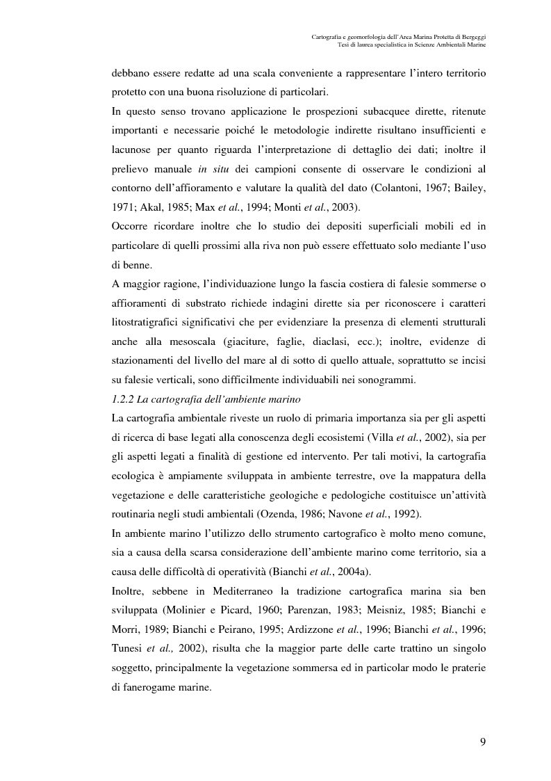 Anteprima della tesi: Cartografia e geomorfologia dei fondali dell’Area Marina Protetta di Bergeggi (SV)., Pagina 5