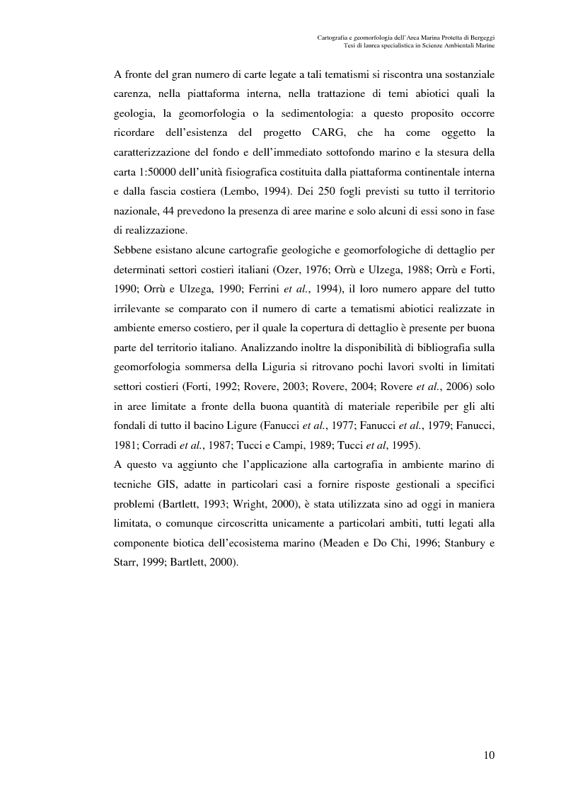 Anteprima della tesi: Cartografia e geomorfologia dei fondali dell’Area Marina Protetta di Bergeggi (SV)., Pagina 6