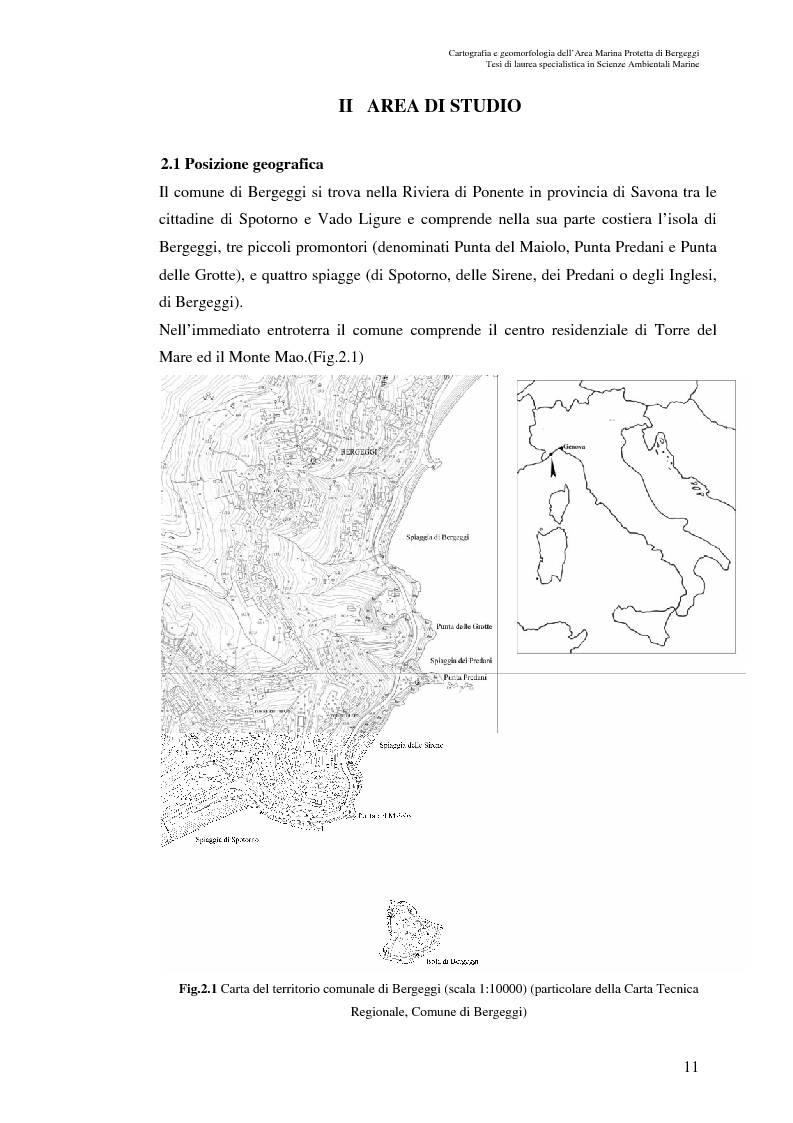 Anteprima della tesi: Cartografia e geomorfologia dei fondali dell’Area Marina Protetta di Bergeggi (SV)., Pagina 7