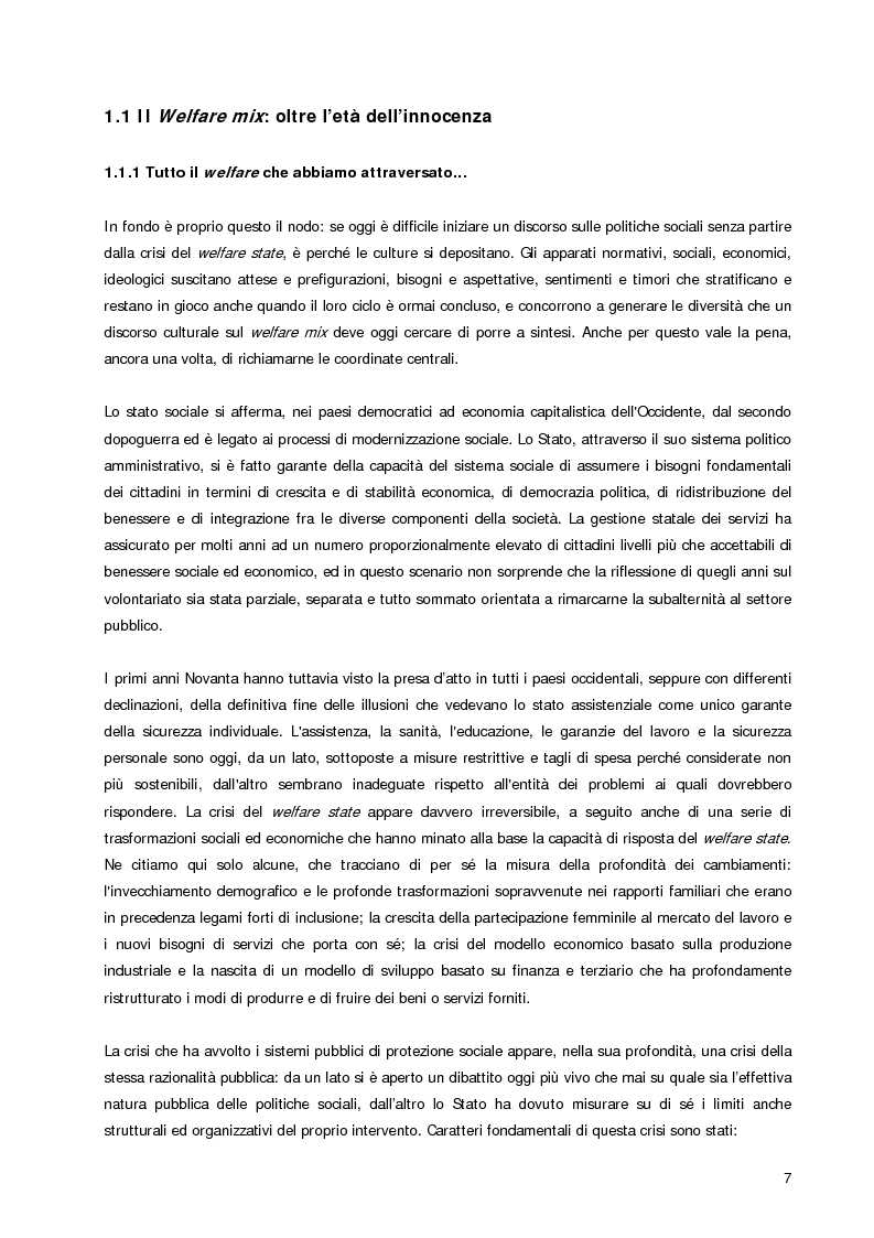 Anteprima della tesi: Welfare Re-Mix considerazioni a sostegno di un dialogo possibile tra bene comune e razionalità limitate, Pagina 4