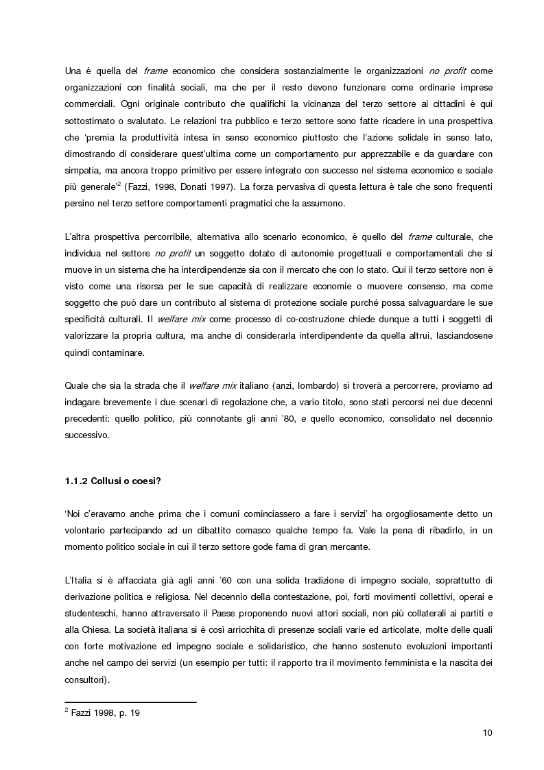Anteprima della tesi: Welfare Re-Mix considerazioni a sostegno di un dialogo possibile tra bene comune e razionalità limitate, Pagina 7