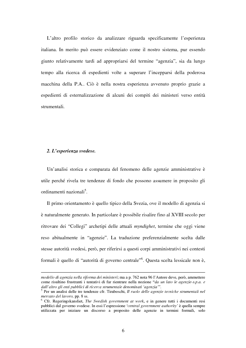 Anteprima della tesi: Le agenzie amministrative europee e nazionali: un fenomeno di strumentalità nell'organizzazione dei pubblici poteri, Pagina 4