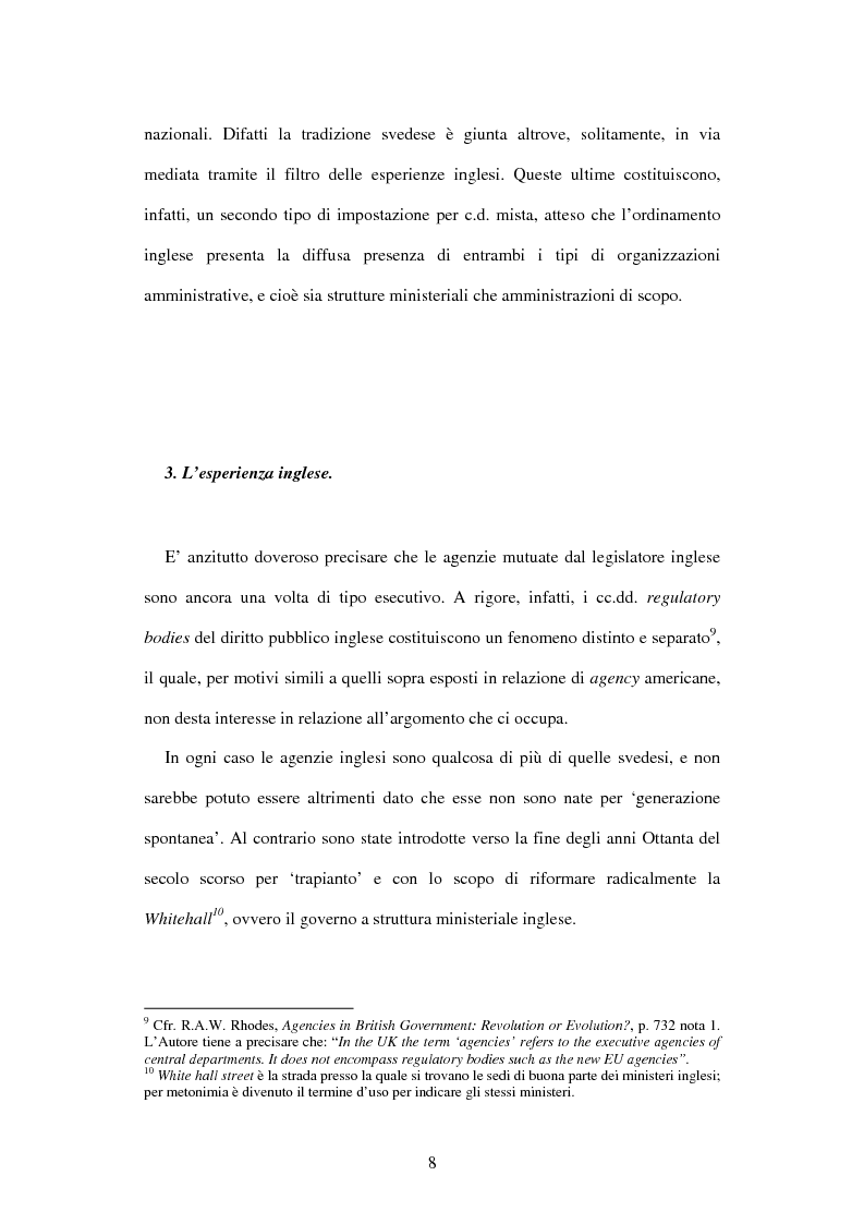 Anteprima della tesi: Le agenzie amministrative europee e nazionali: un fenomeno di strumentalità nell'organizzazione dei pubblici poteri, Pagina 6