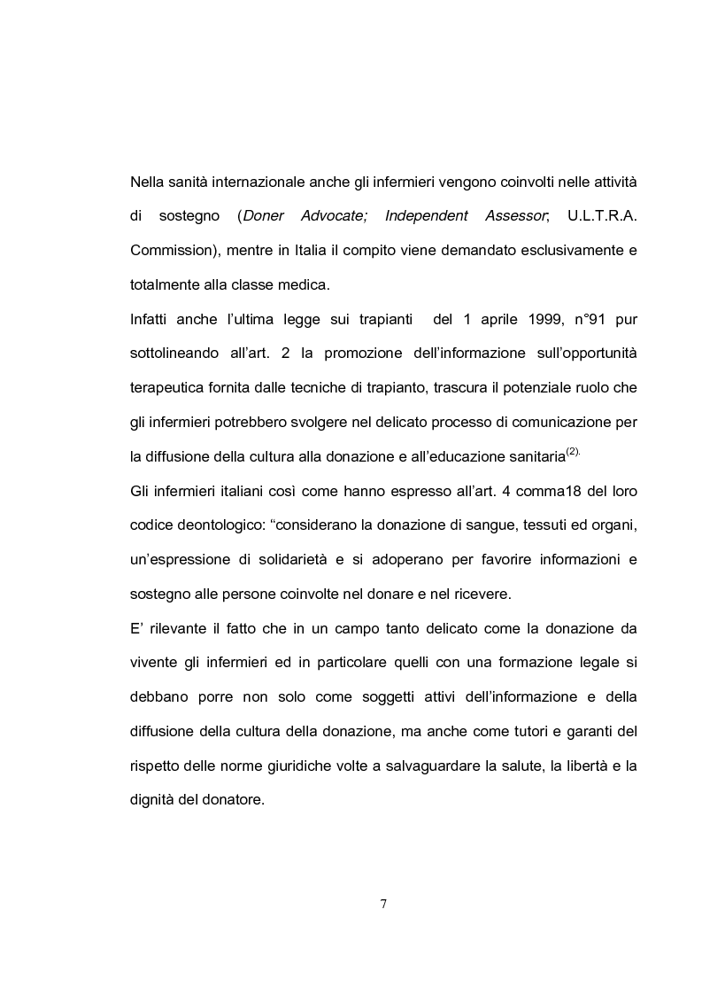 Anteprima della tesi: La tutela del donatore vivente: il ruolo dell'infermiere, Pagina 4