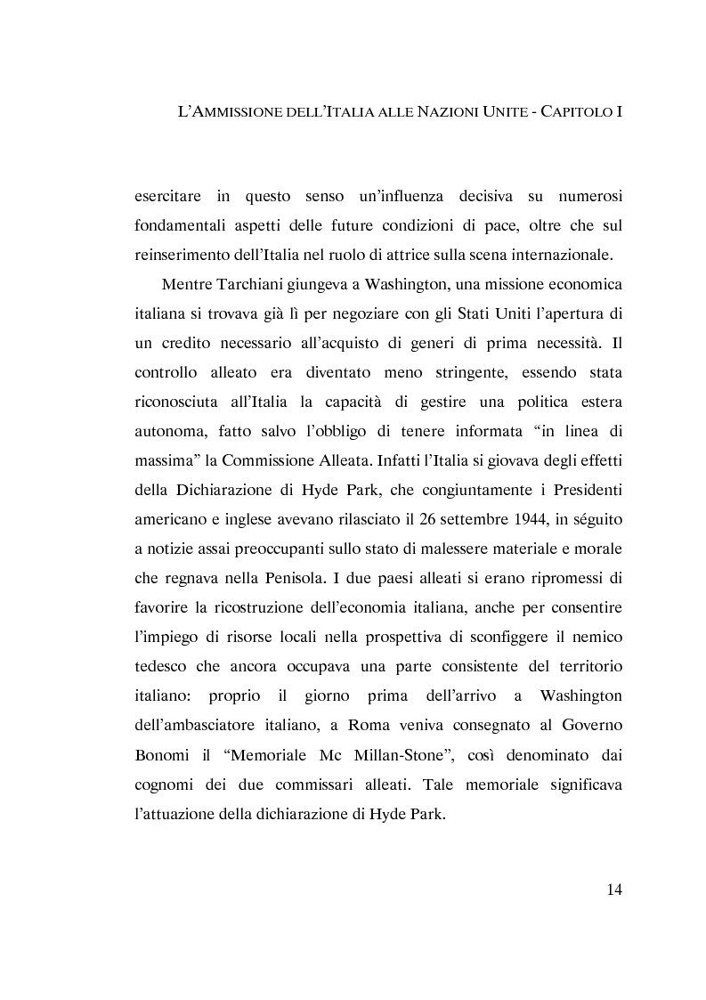 Anteprima della tesi: L'ammissione dell'Italia alle Nazioni Unite (ONU) 1945-1955, Pagina 12