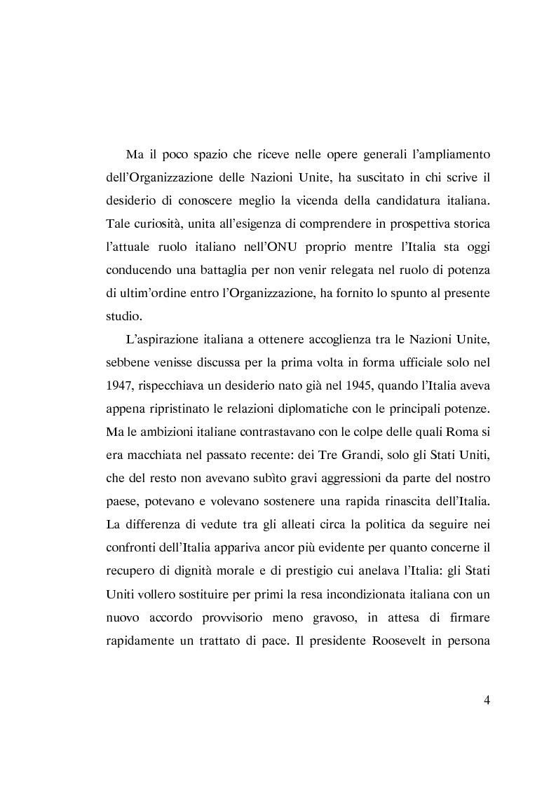 Anteprima della tesi: L'ammissione dell'Italia alle Nazioni Unite (ONU) 1945-1955, Pagina 2