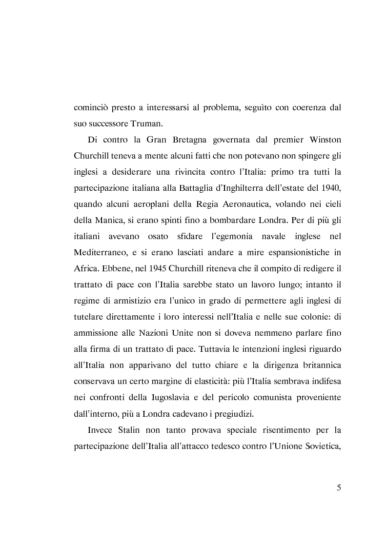 Anteprima della tesi: L'ammissione dell'Italia alle Nazioni Unite (ONU) 1945-1955, Pagina 3