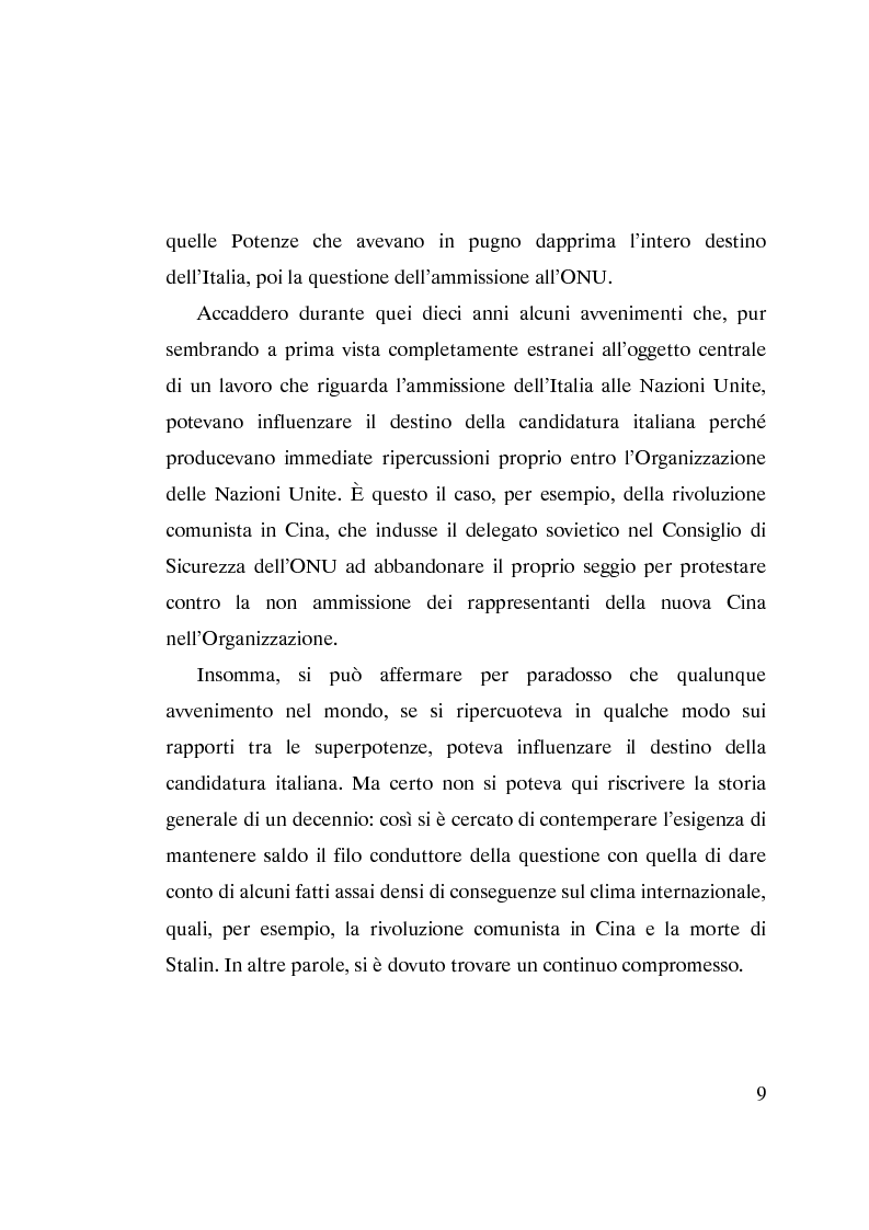 Anteprima della tesi: L'ammissione dell'Italia alle Nazioni Unite (ONU) 1945-1955, Pagina 7