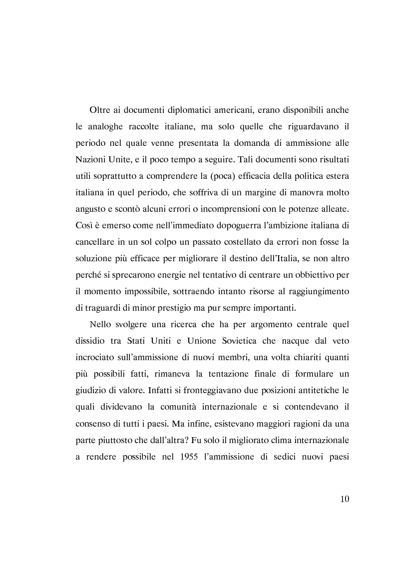 Anteprima della tesi: L'ammissione dell'Italia alle Nazioni Unite (ONU) 1945-1955, Pagina 8