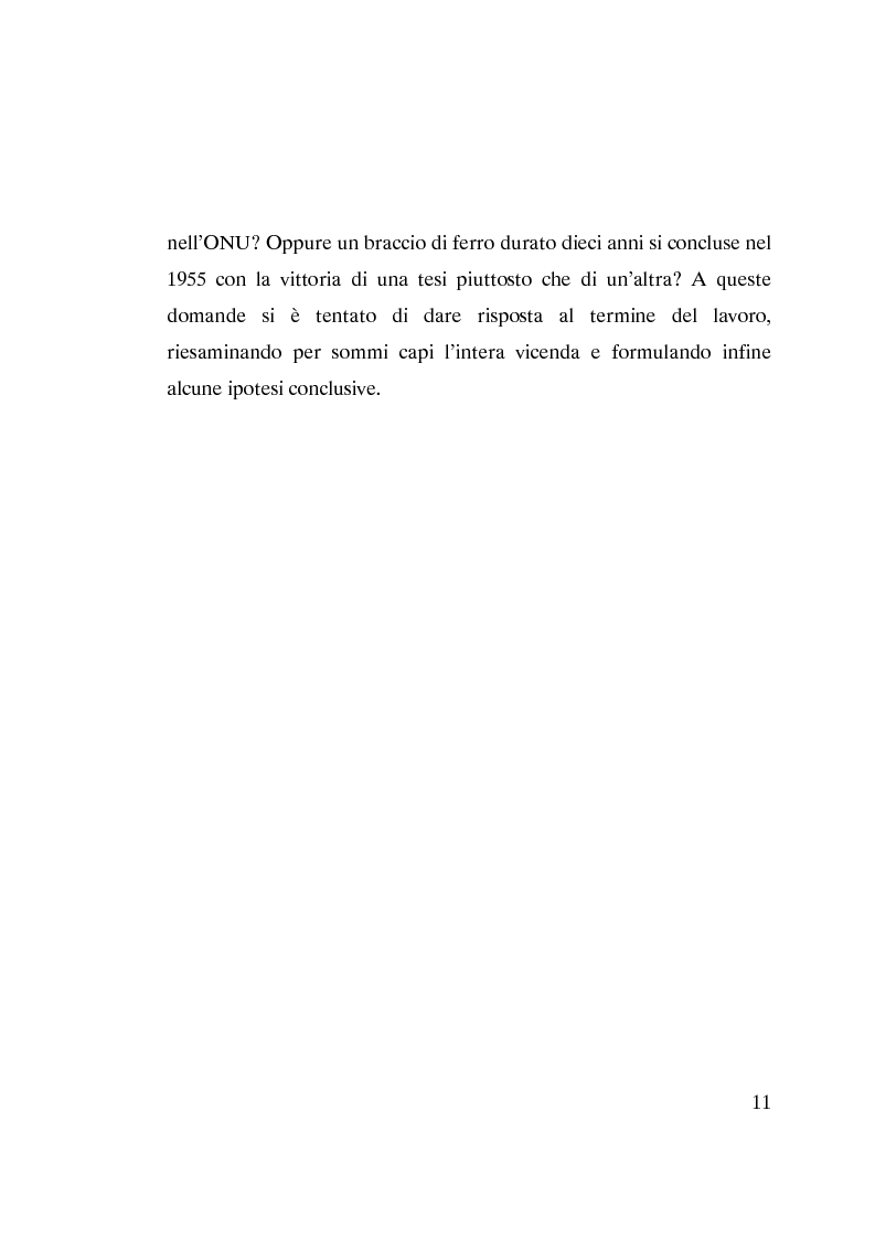Anteprima della tesi: L'ammissione dell'Italia alle Nazioni Unite (ONU) 1945-1955, Pagina 9