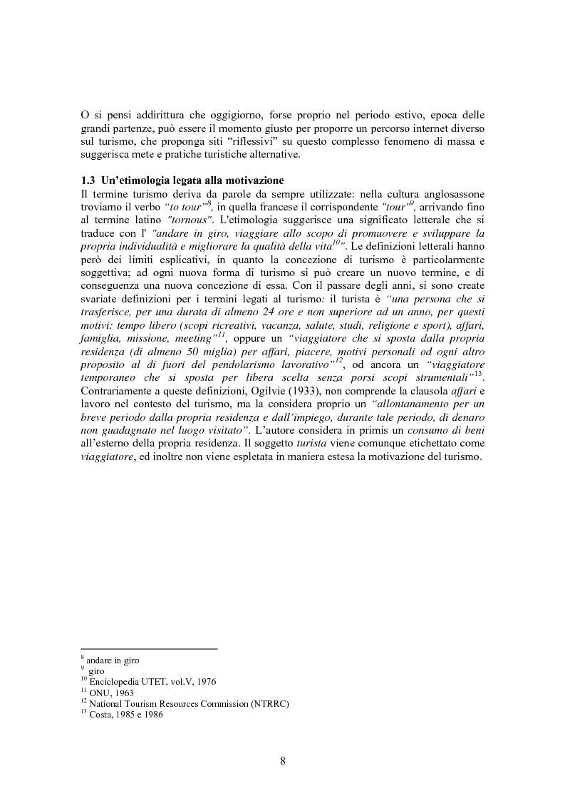 Anteprima della tesi: Turismo & consumo, Pagina 5