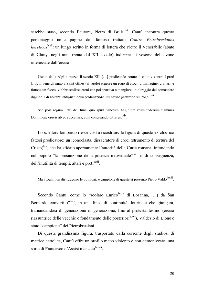 Anteprima della tesi: Eretici e inquisitori medievali nell'opera di Cesare Cantù, Pagina 11