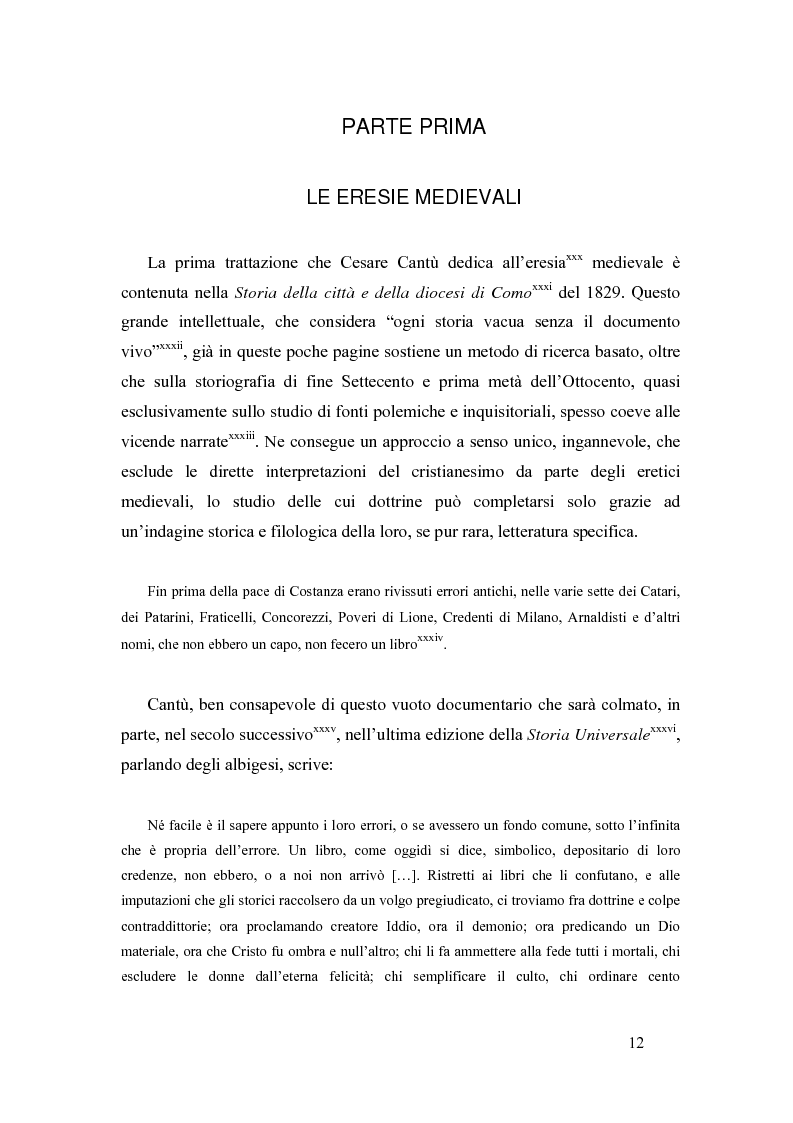 Anteprima della tesi: Eretici e inquisitori medievali nell'opera di Cesare Cantù, Pagina 6