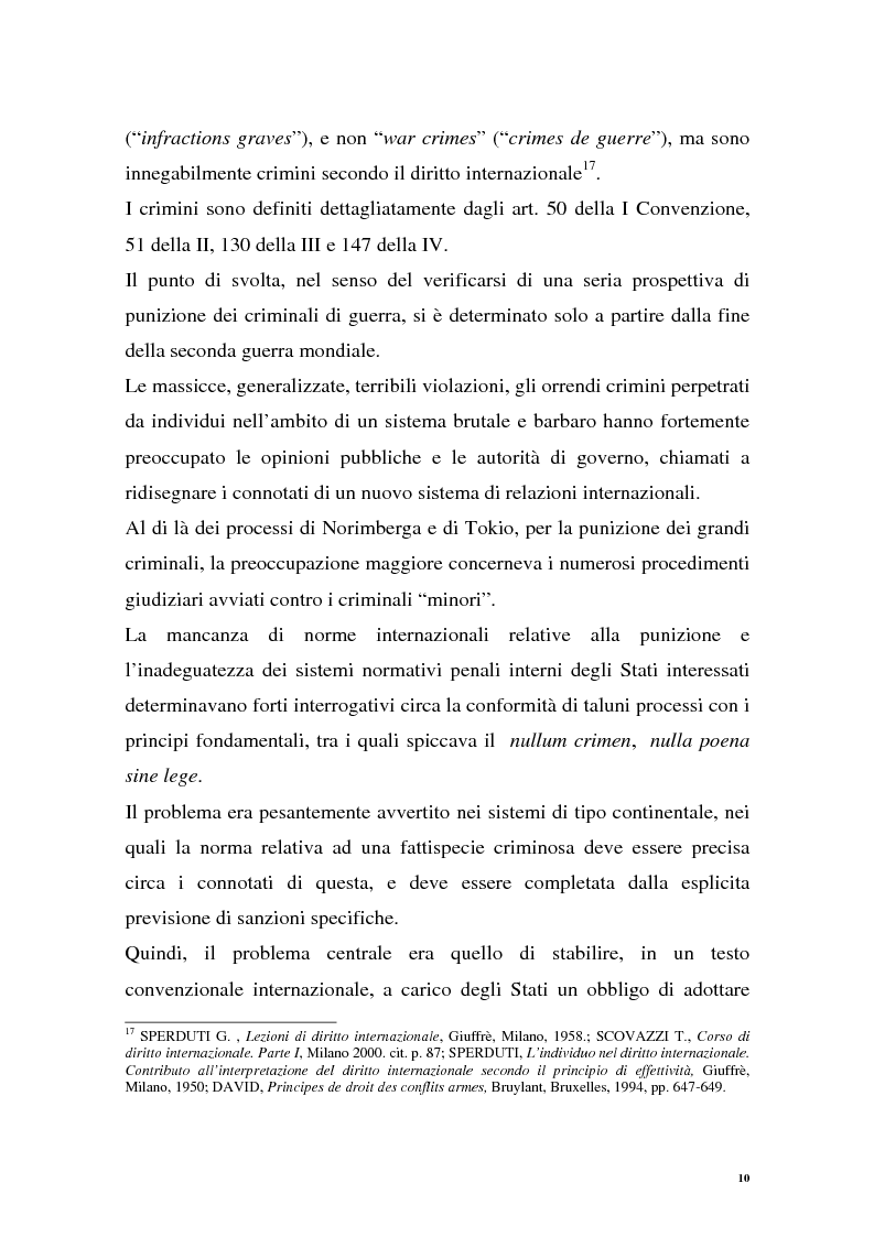 Anteprima della tesi: La repressione dei crimini di guerra: i tribunali ad hoc dell'ex Jugoslavia e del Ruanda, Pagina 10