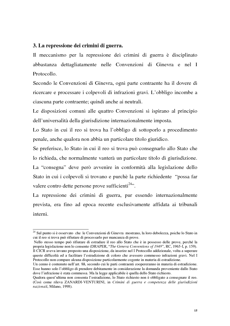 Anteprima della tesi: La repressione dei crimini di guerra: i tribunali ad hoc dell'ex Jugoslavia e del Ruanda, Pagina 15