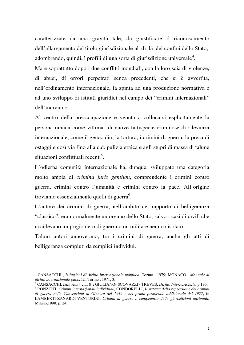 Anteprima della tesi: La repressione dei crimini di guerra: i tribunali ad hoc dell'ex Jugoslavia e del Ruanda, Pagina 2