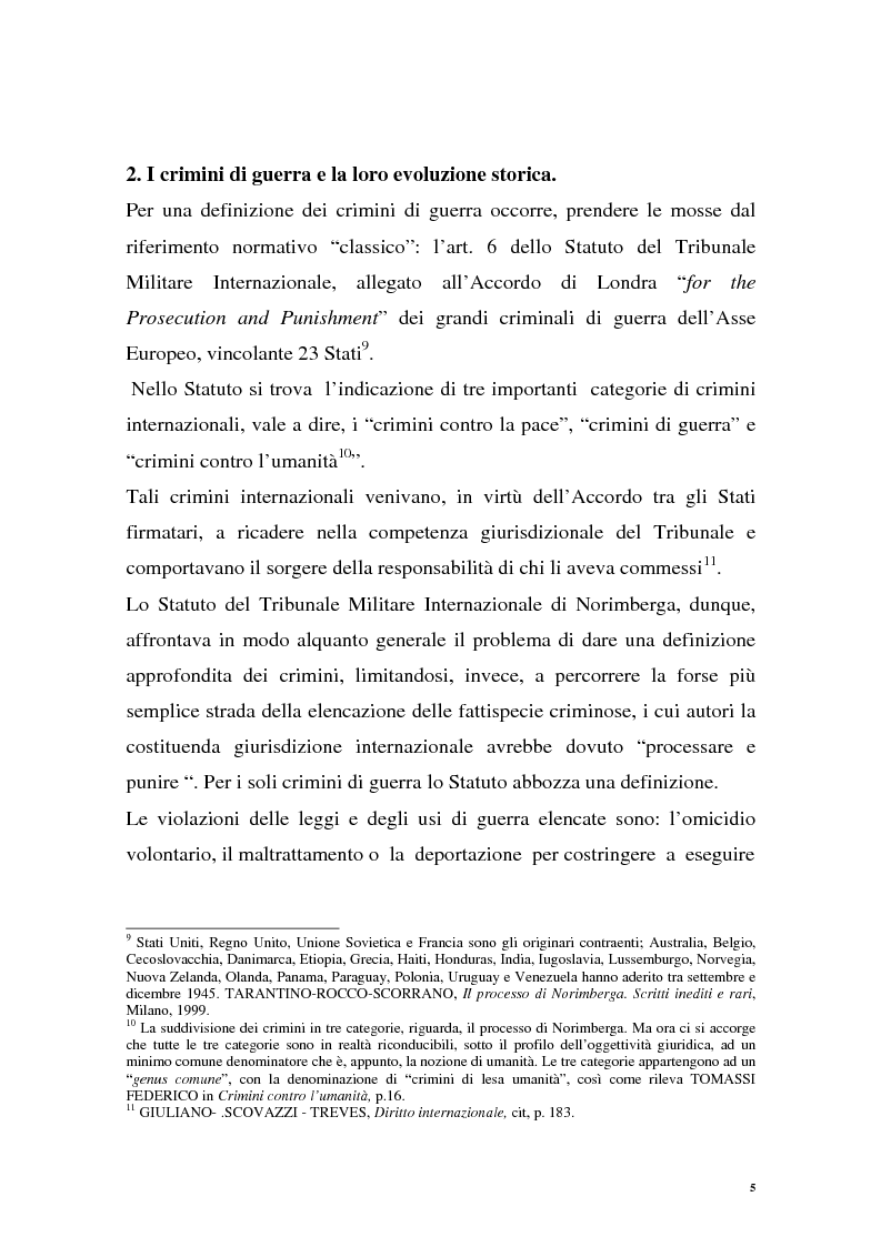 Anteprima della tesi: La repressione dei crimini di guerra: i tribunali ad hoc dell'ex Jugoslavia e del Ruanda, Pagina 5