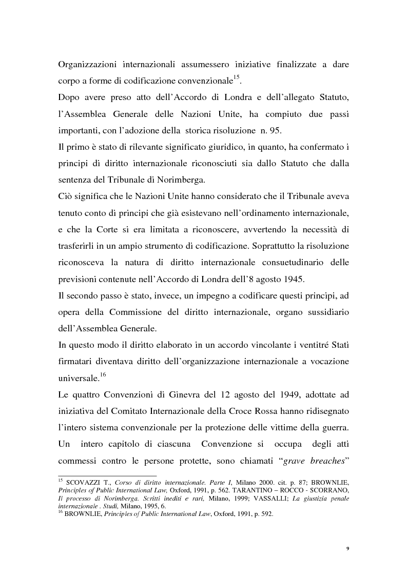Anteprima della tesi: La repressione dei crimini di guerra: i tribunali ad hoc dell'ex Jugoslavia e del Ruanda, Pagina 9