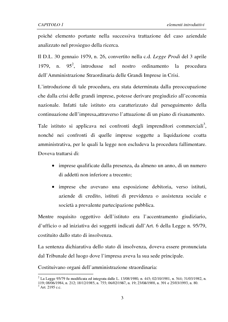 Anteprima della tesi: La Ristrutturazione di una Grande Impresa in crisi: il caso Parmalat, Pagina 3