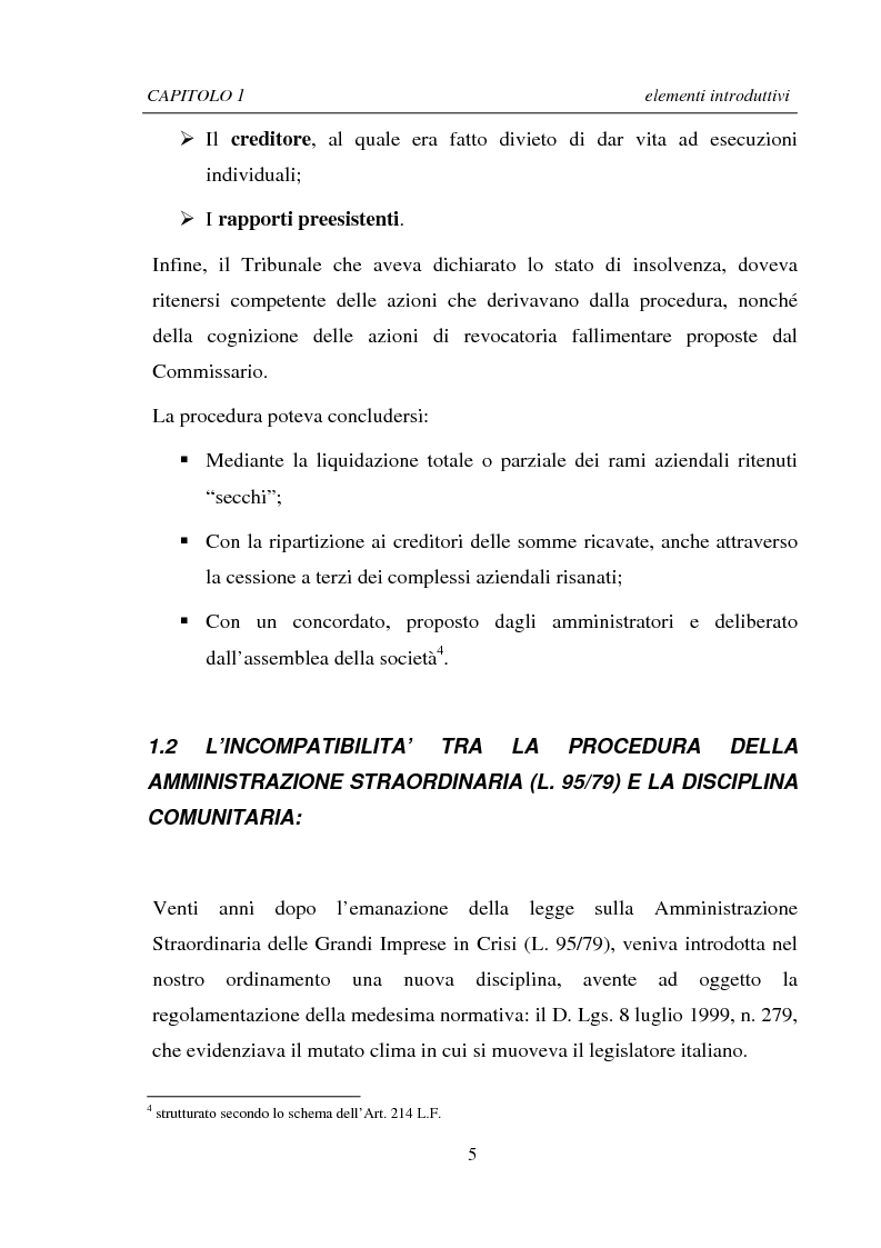 Anteprima della tesi: La Ristrutturazione di una Grande Impresa in crisi: il caso Parmalat, Pagina 5