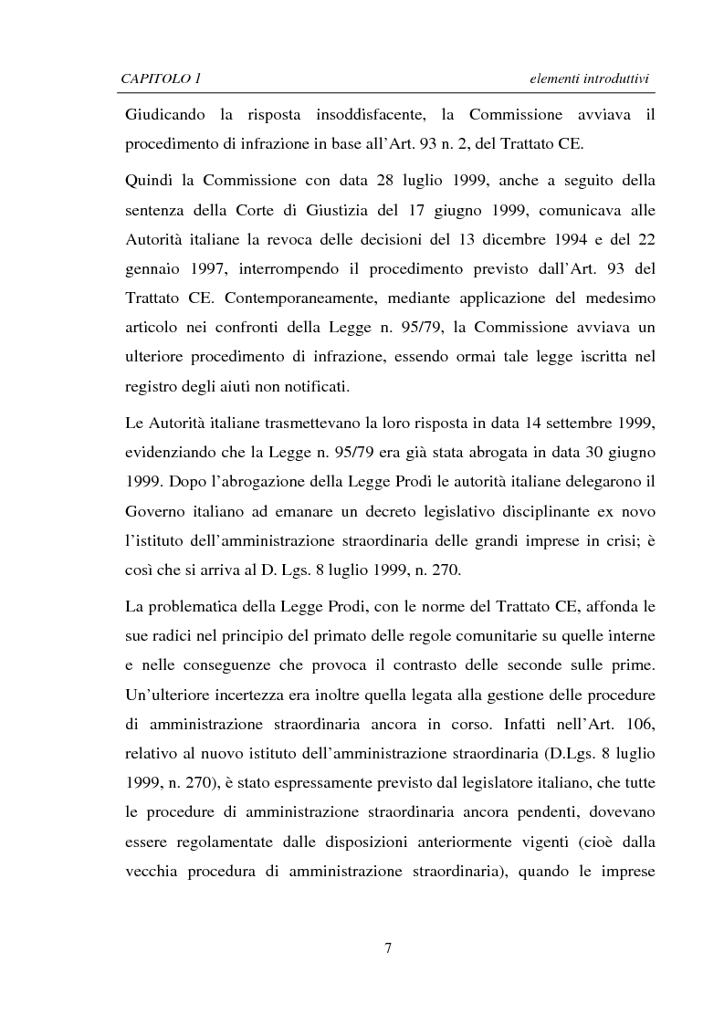 Anteprima della tesi: La Ristrutturazione di una Grande Impresa in crisi: il caso Parmalat, Pagina 7