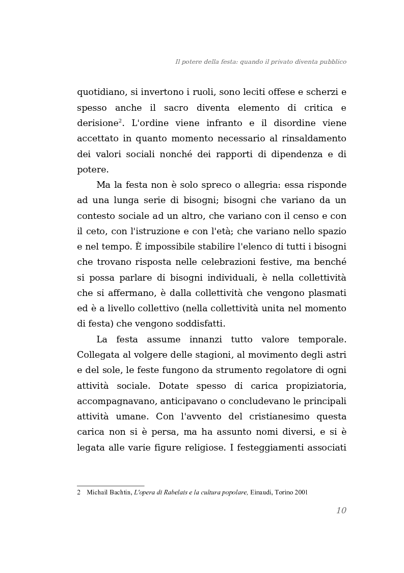 Anteprima della tesi: Il potere della festa: quando il privato diventa pubblico, Pagina 4