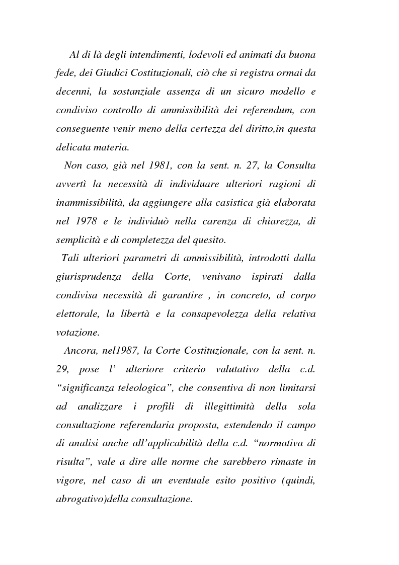 Anteprima della tesi: Il giudizio di ammissibilità sul referendum abrogativo, Pagina 5