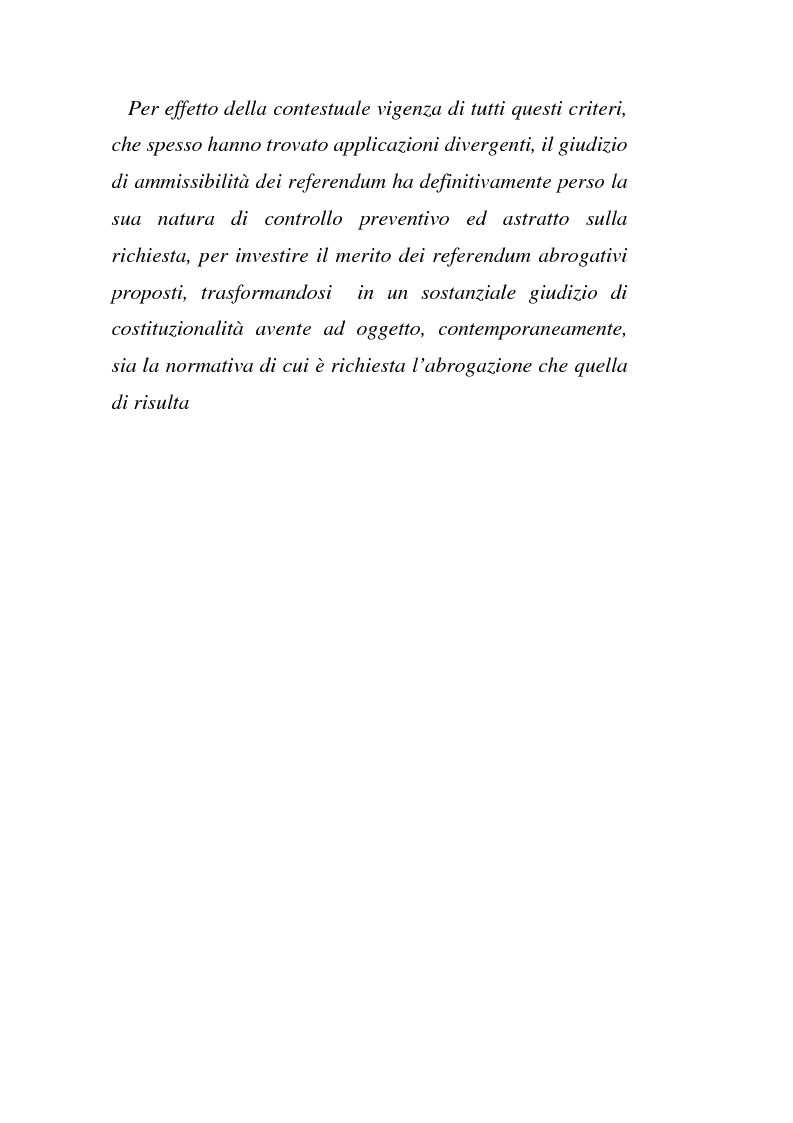 Anteprima della tesi: Il giudizio di ammissibilità sul referendum abrogativo, Pagina 6