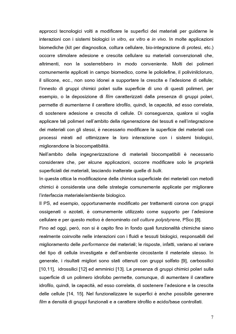 Anteprima della tesi: Deposizione via plasma di film sottili con proprietà acido-base variabili, Pagina 4