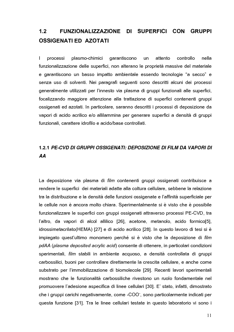 Anteprima della tesi: Deposizione via plasma di film sottili con proprietà acido-base variabili, Pagina 8