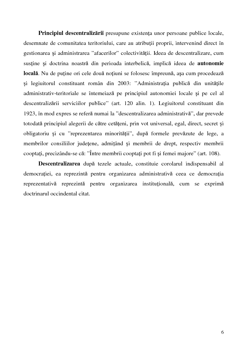Anteprima della tesi: Conceptul autonomiei locale si controlul ierarhic, Pagina 6