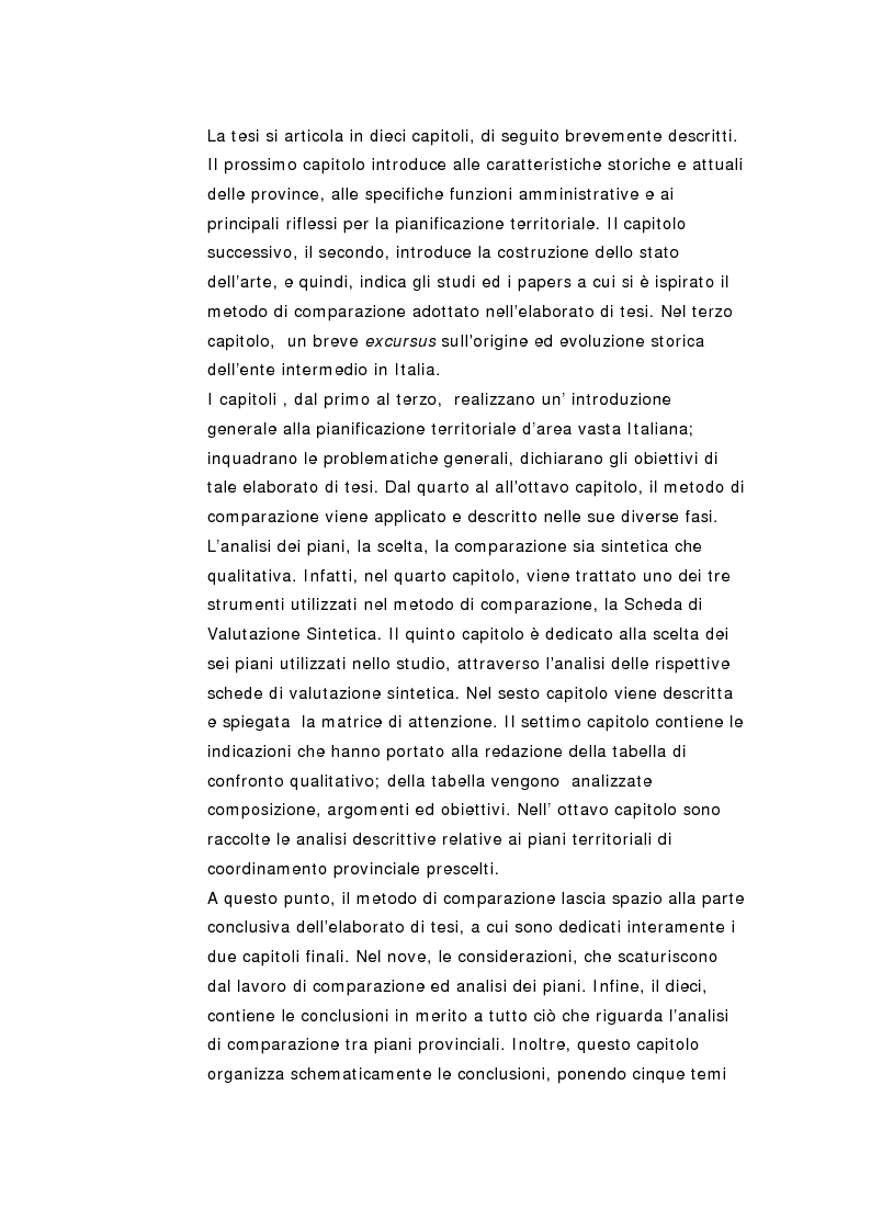 Anteprima della tesi: La pianificazione territoriale di coordinamento in Italia. Un'analisi comparativa sui piani provinciali., Pagina 3