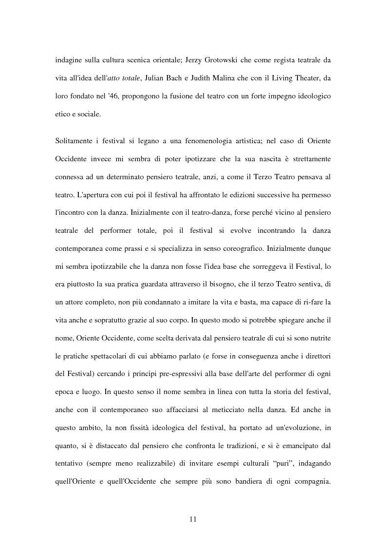 Anteprima della tesi: Danza in Festival: Oriente Occidente nel nuovo millennio, Pagina 12
