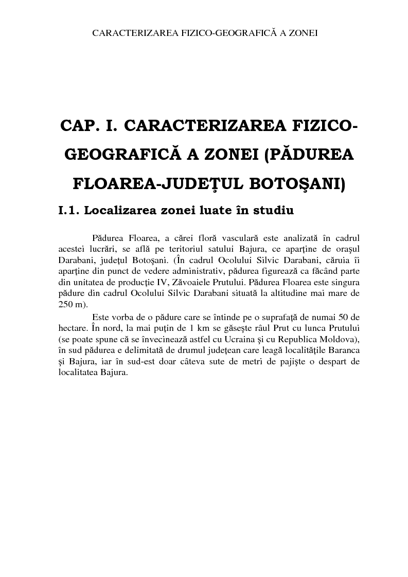 Anteprima della tesi: Analiza florei vasculare din padurea Floarea, Pagina 3