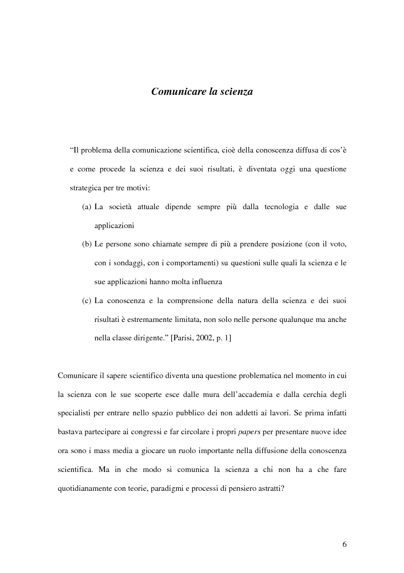 Anteprima della tesi: La rappresentazione massmediatica della scienza: analisi di un caso empirico, Pagina 4