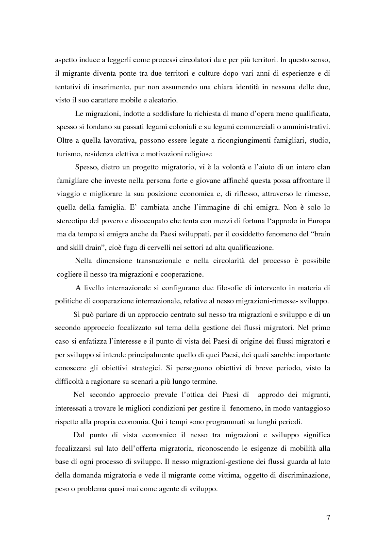 Anteprima della tesi: Il migrante come attore trasnazionale: le rimesse come fattore di co-sviluppo, Pagina 3