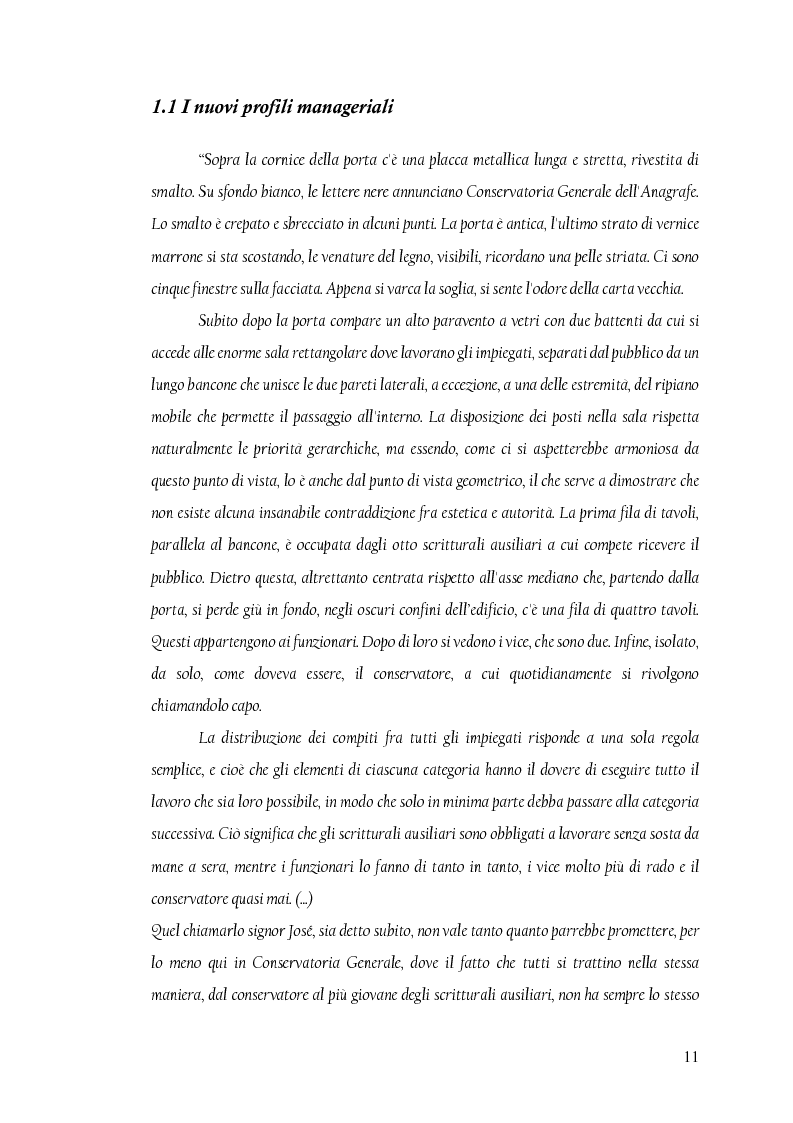 Anteprima della tesi: La nuova dirigenza: i profili e le competenze dei ruoli manageriali, Pagina 6