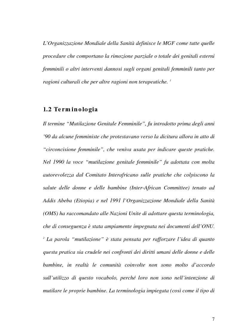 Anteprima della tesi: Mutilazioni genitali femminili: il ruolo dell'ostetrica, Pagina 5