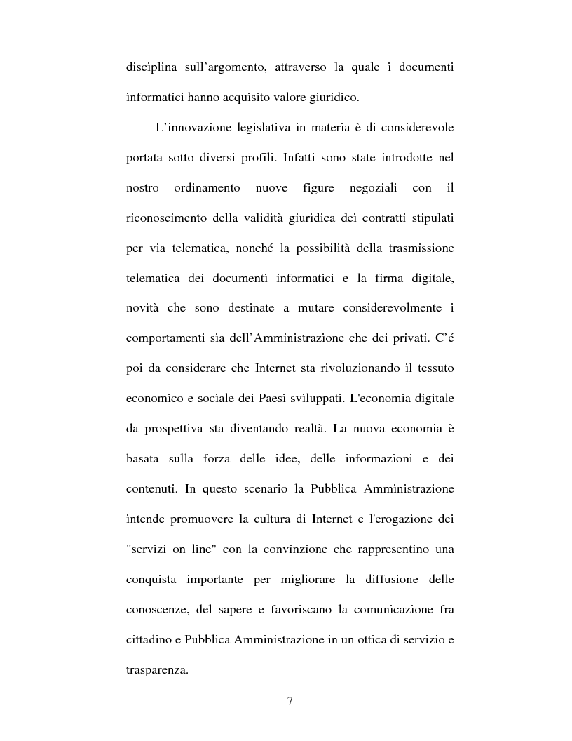 Anteprima della tesi: Atto amministrativo informatico, Pagina 7