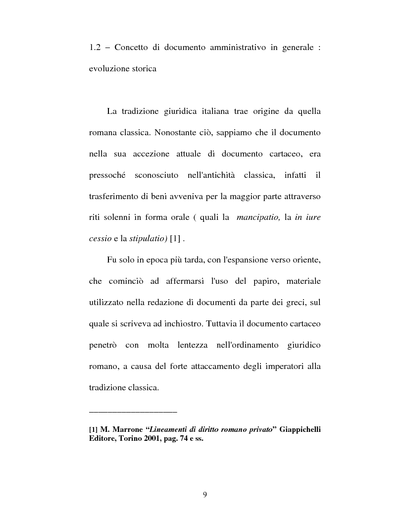 Anteprima della tesi: Atto amministrativo informatico, Pagina 9