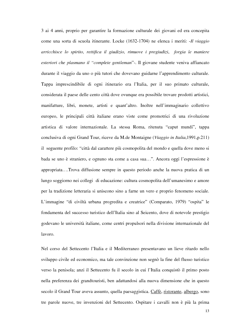 Anteprima della tesi: Psicologia del turismo e rappresentazione delle risorse del territorio: un'ipotesi di ricerca sugli operatori della provincia di Bari, Pagina 12