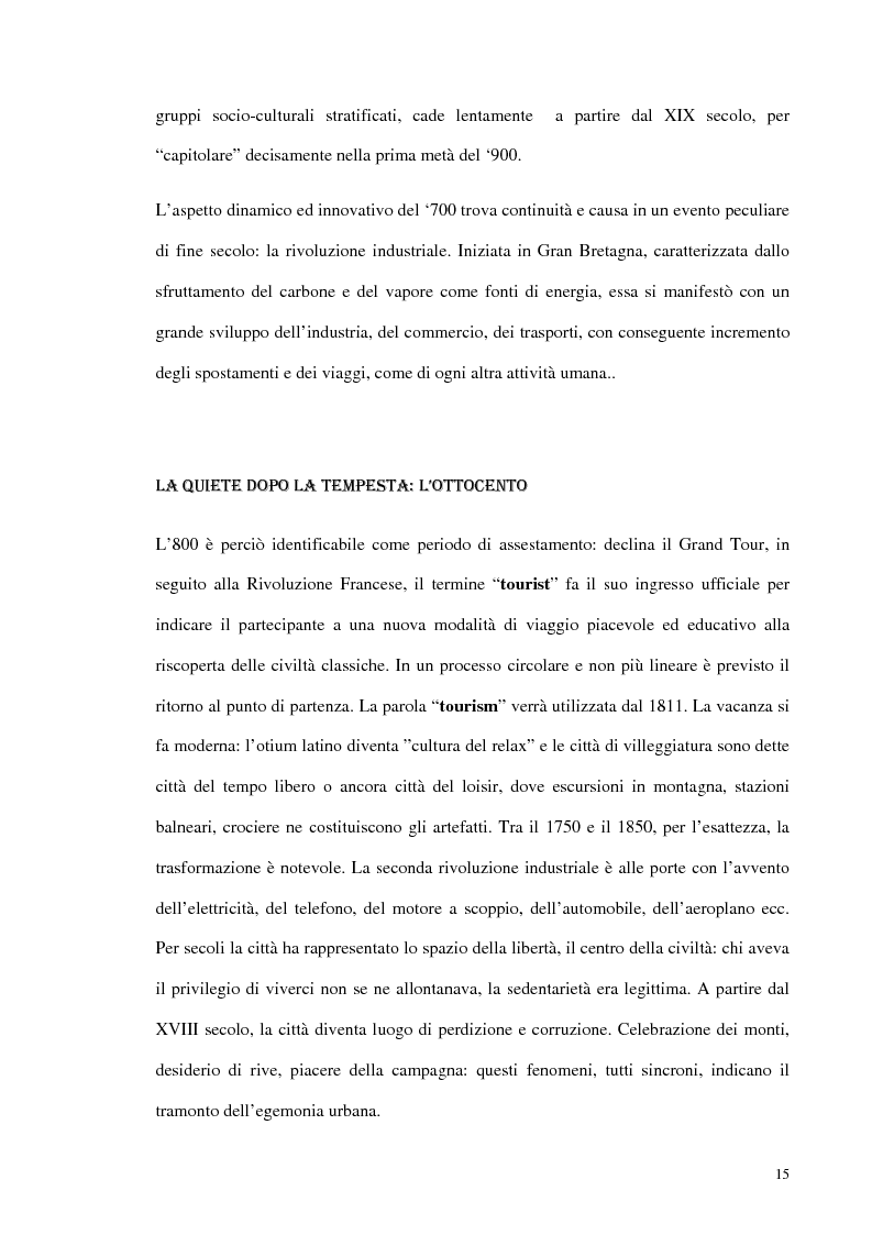 Anteprima della tesi: Psicologia del turismo e rappresentazione delle risorse del territorio: un'ipotesi di ricerca sugli operatori della provincia di Bari, Pagina 14