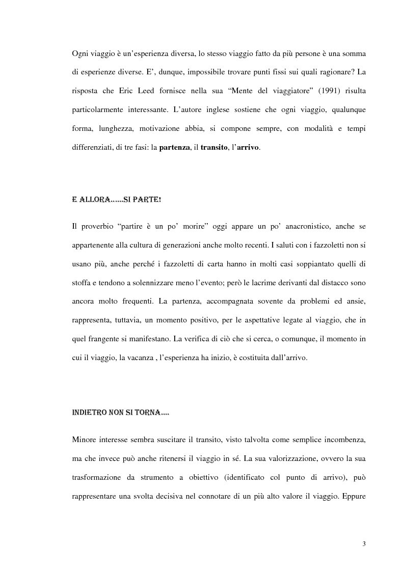 Anteprima della tesi: Psicologia del turismo e rappresentazione delle risorse del territorio: un'ipotesi di ricerca sugli operatori della provincia di Bari, Pagina 2