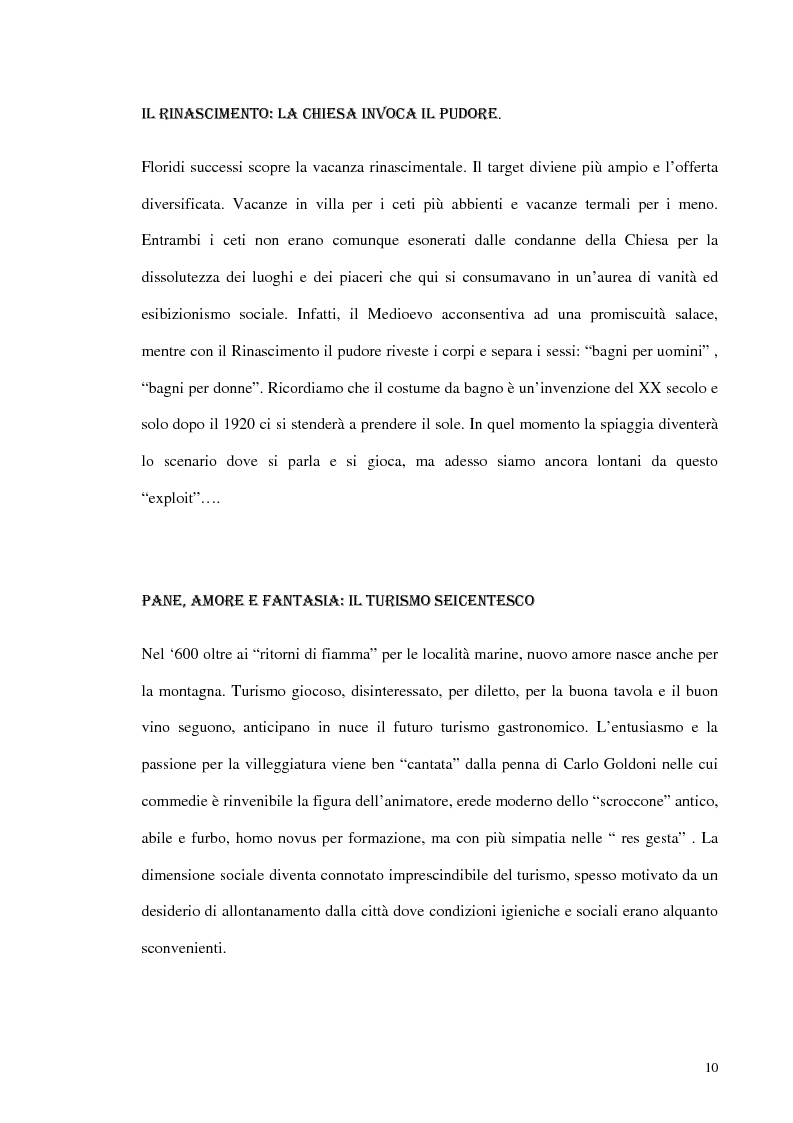 Anteprima della tesi: Psicologia del turismo e rappresentazione delle risorse del territorio: un'ipotesi di ricerca sugli operatori della provincia di Bari, Pagina 9